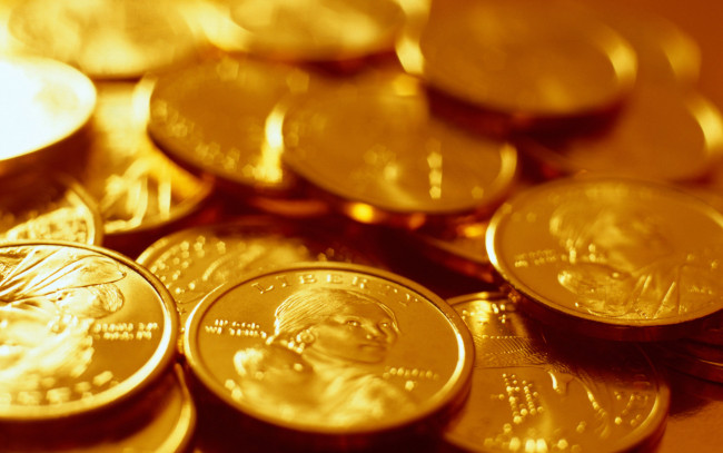 Обои картинки фото разное, золото,  купюры,  монеты, монеты, деньги