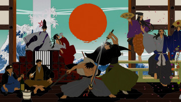 Картинка аниме drifters самураи