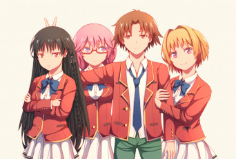 Картинка аниме youkoso+jitsuryoku+shijou+shugi+no+kyoushitsu+e школьники