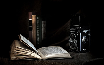 Картинка разное канцелярия +книги rolleiflex книги старый аппарат ретро