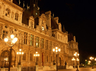 Картинка hotel de ville paris france города париж франция
