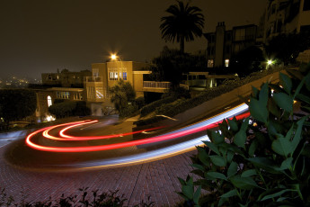 Картинка san+francisco города сан-франциско+ сша дома ночь улица огни california san francisco