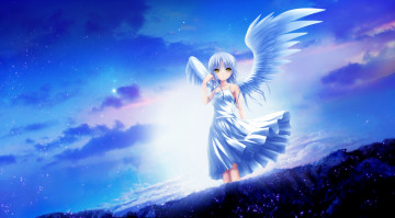 Картинка аниме angel+beats tachibana kanade tagme artist angel beats ангел арт небо