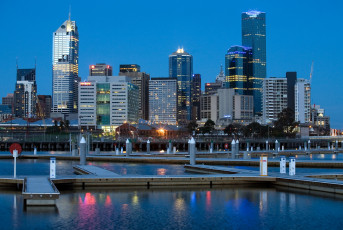 обоя города, мельбурн , австралия, небоскребы
