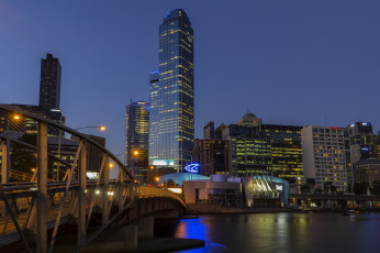 обоя melbourne, города, мельбурн , австралия, небоскребы, панорама