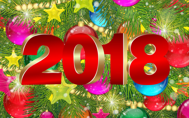 Обои картинки фото праздничные, векторная графика , новый год, 2018, елка, год, собаки, зима, новый, игрушки, снег, Ёлка, фон, настроение, праздник, украшение