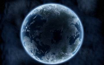 Картинка космос земля планета свечение звезды