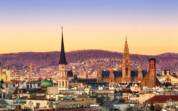 Картинка города вена+ австрия панорама