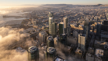 Картинка города сан-франциско+ сша панорама cан франциско калифорния мегаполис вид с высоты птичьего полета городской