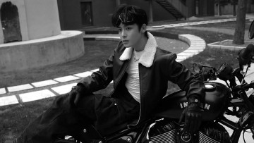 Картинка мужчины hou+ming+hao актер куртка очки перчатки мотоцикл