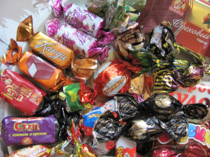 Картинка еда конфеты шоколад сладости разные