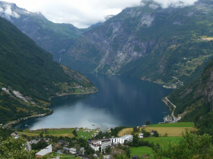 Картинка норвегия geiranger fjord природа реки озера горы озеро