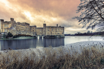 Картинка замок лидс англия города дворцы замки крепости вода башни стены
