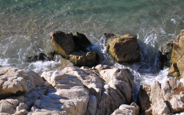 обоя природа, побережье, камни, вода