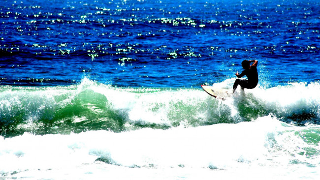 Обои картинки фото сёрфинг, спорт, серфинг, сёрфер, доска, волна, море