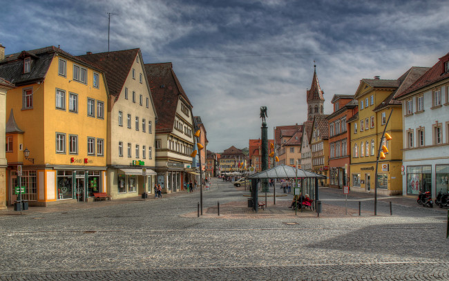 Обои картинки фото германия, города, улицы, площади, набережные, торговая, площадь, дома
