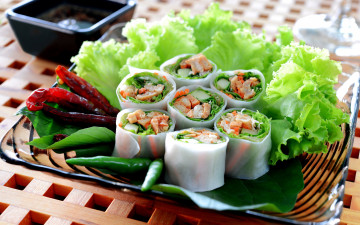 Картинка еда салаты +закуски салат листья рулетики