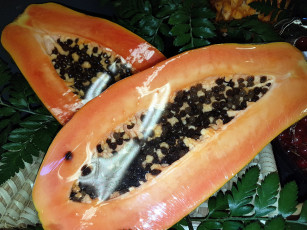 Картинка еда папайя фрукт экзотический