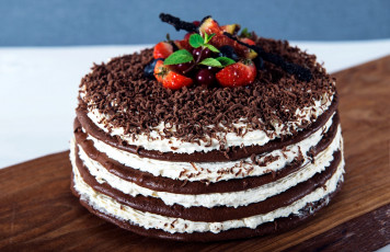 Картинка еда торты торт шоколад многослойный