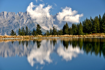 Картинка природа реки озера деревья озеро горы