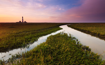Картинка природа маяки трава река
