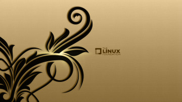 Картинка компьютеры linux foundation фон рельеф узор цветы контраст