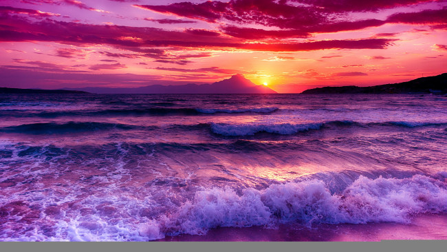 Обои картинки фото природа, восходы, закаты, море, закат, небо