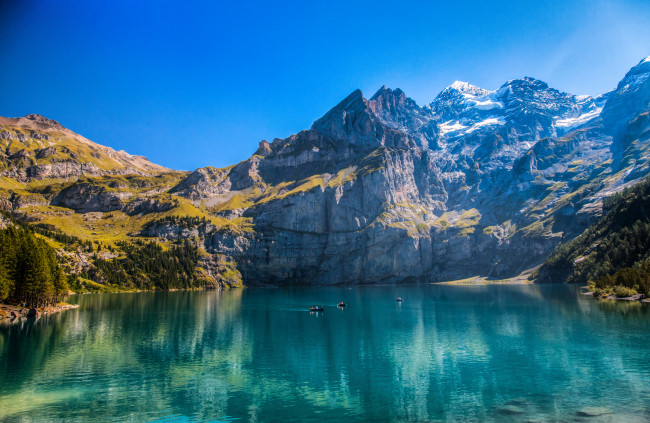 Обои картинки фото природа, реки, озера, альпы, горы, озеро, швейцария