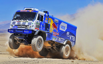 Картинка спорт авторалли rally redbull kamaz dakar передок пыль состязание камаз дакар ралли гонка master зверь мастер 500 грузовик