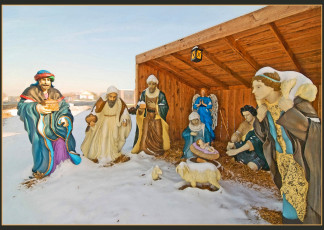 Картинка рисованные религия рождество