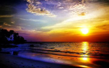 Картинка природа восходы закаты океан тучи закат тропики