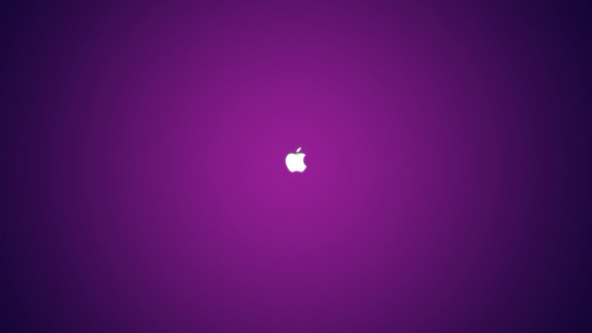 Обои картинки фото компьютеры, apple, логотип, яблоко, фиолетовый, фон
