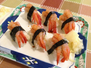 Картинка еда рыба +морепродукты +суши +роллы креветки рис