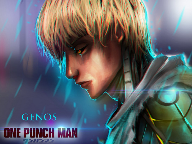 Обои картинки фото аниме, one punch man, genos, onepunch-man, парень, киборг, art, anime