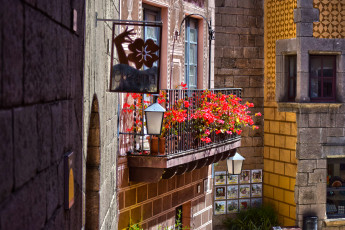 обоя барселона, разное, элементы архитектуры, балкон, цветы