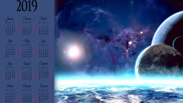 обоя календари, фэнтези, планета