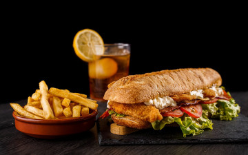 Картинка еда бутерброды +гамбургеры +канапе сэндвич картофель фри