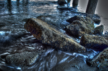 Картинка природа побережье камень поток