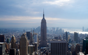 Картинка города нью йорк сша зима город небоскрёбы эмпайр стейт билдинг