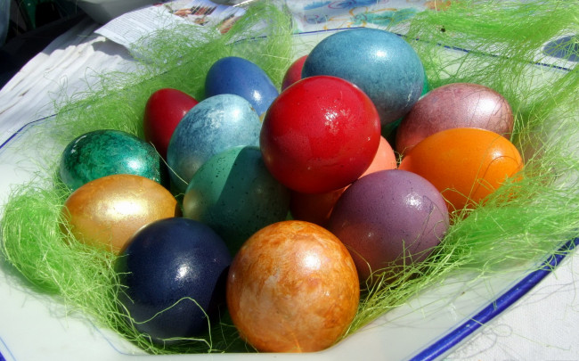 Обои картинки фото праздничные, пасха, цвета, яйца