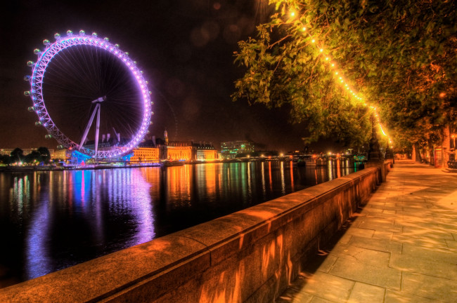 Обои картинки фото города, лондон, великобритания, колесо