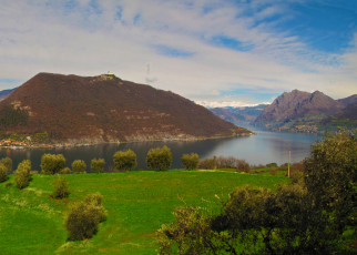 Картинка италия ломбардия tassano природа реки озера озеро горы луга