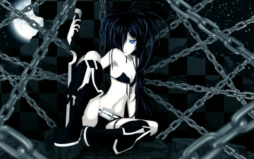 Картинка аниме black rock shooter девушка