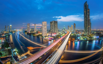 обоя города, бангкок, таиланд, hdr, панорама