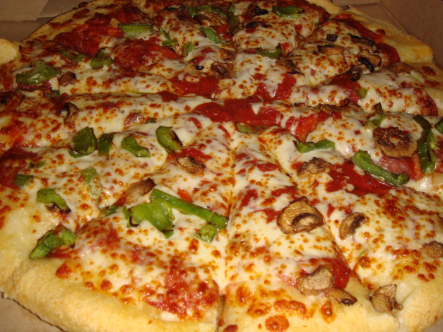Обои картинки фото еда, пицца, соус
