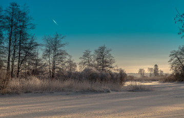 Картинка природа пейзажи зима утро