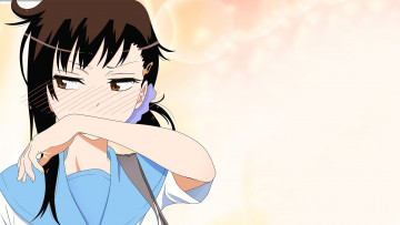 Картинка nisekoi аниме фон взгляд девушка