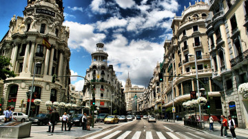 Картинка города мадрид+ испания отель дорога улица