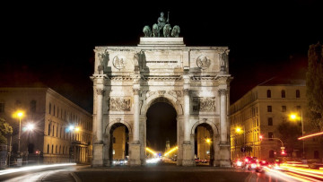 Картинка города мюнхен+ германия арка вечер