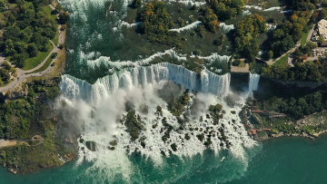 Картинка природа водопады потоки вода водопад панорама